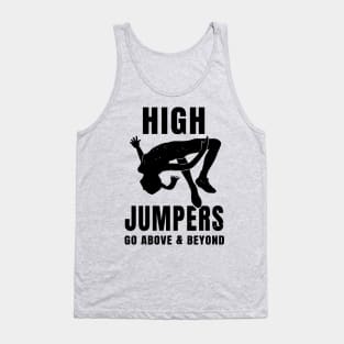 Womens High Jump Above Pun Girl Athlete Gift Tank Top